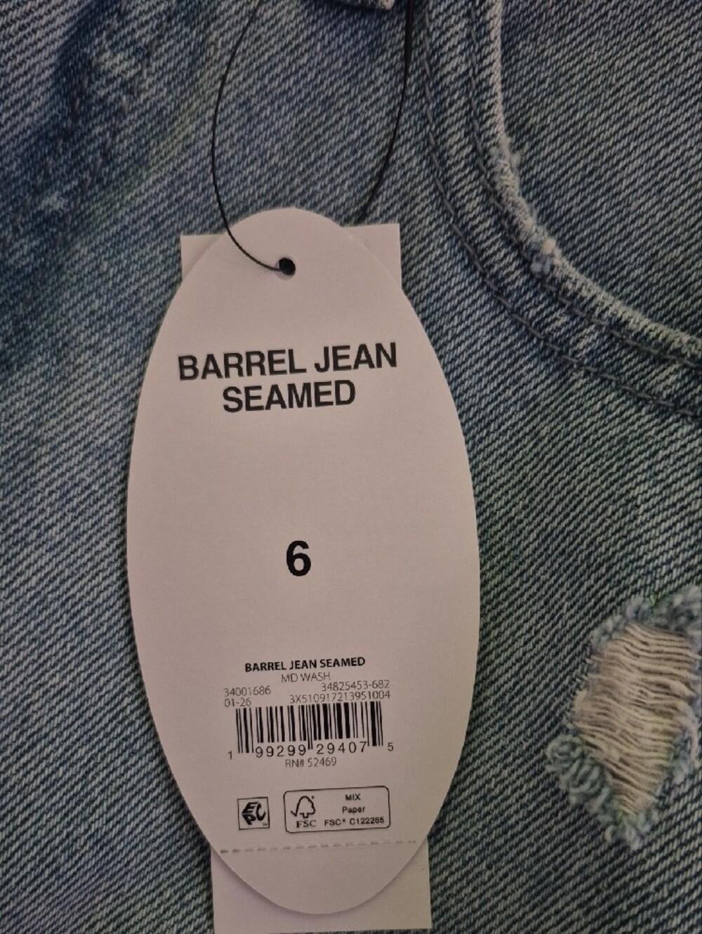 Scoop High-Rise Ankle Barrel Jeans with Distressed Detail - Picture 7 of 9